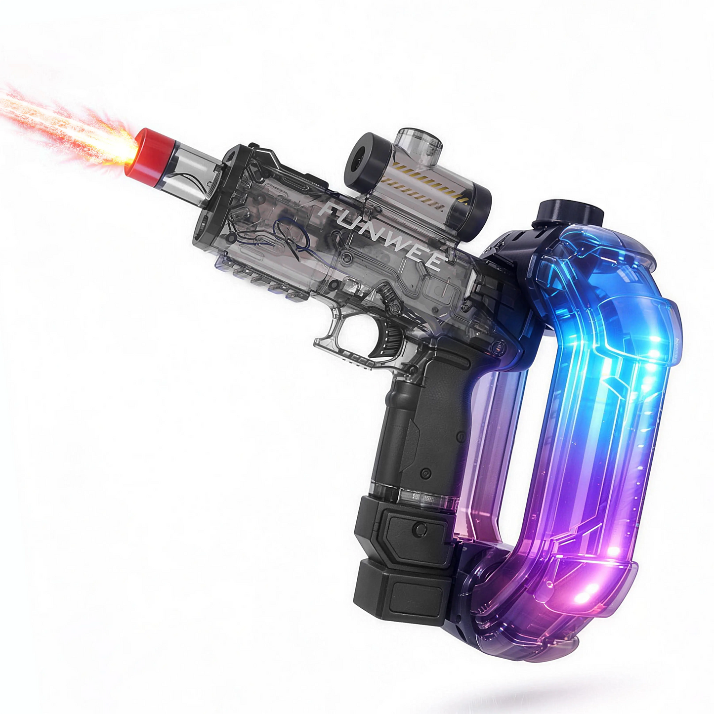 FUNWEE Electric Automatic Water Blaster with Lights & Sound Effects, 26Oz for Circle, 12Oz Standard, up to 19 Ft Range, for Kids Outdoor Play, Beach Gadgets, Fun Gifts & Cool Gifts for Kids