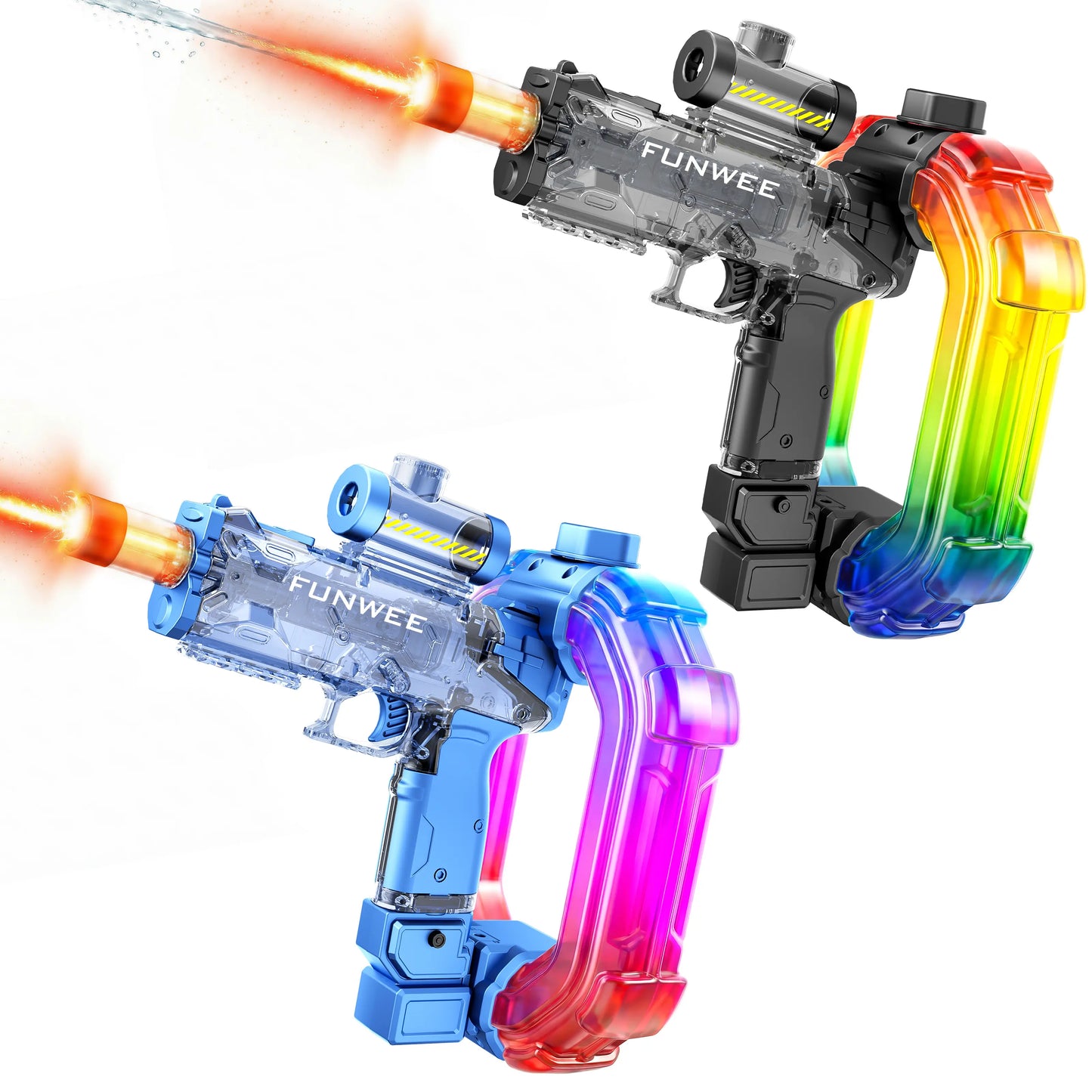 FUNWEE Electric Automatic Water Blaster with Lights & Sound Effects, 26Oz for Circle, 12Oz Standard, up to 19 Ft Range, for Kids Outdoor Play, Beach Gadgets, Fun Gifts & Cool Gifts for Kids