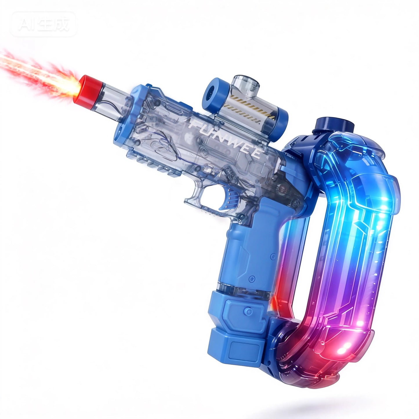 FUNWEE Electric Automatic Water Blaster with Lights & Sound Effects, 26Oz for Circle, 12Oz Standard, up to 19 Ft Range, for Kids Outdoor Play, Beach Gadgets, Fun Gifts & Cool Gifts for Kids